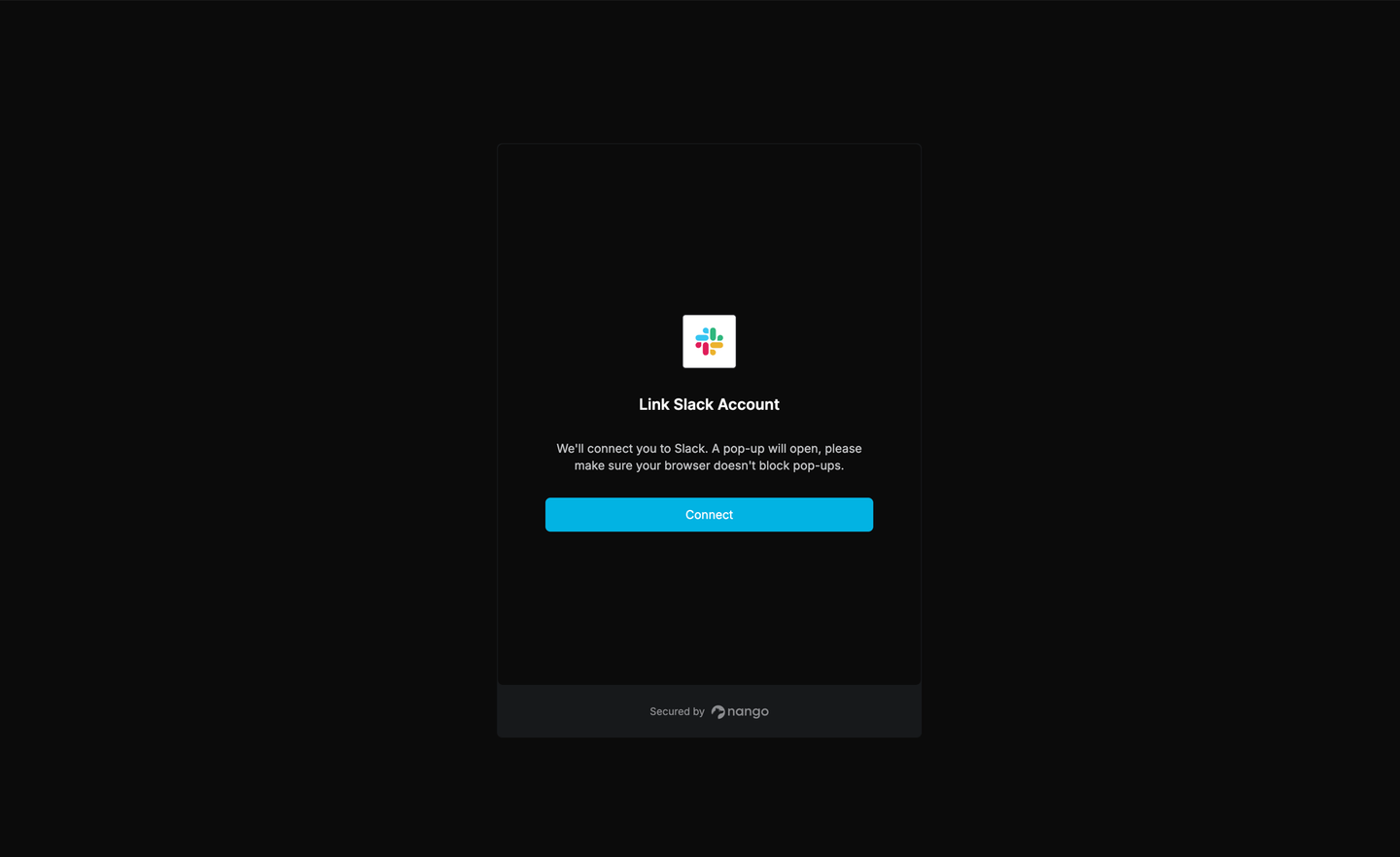 management mcp connect ui slack authorize