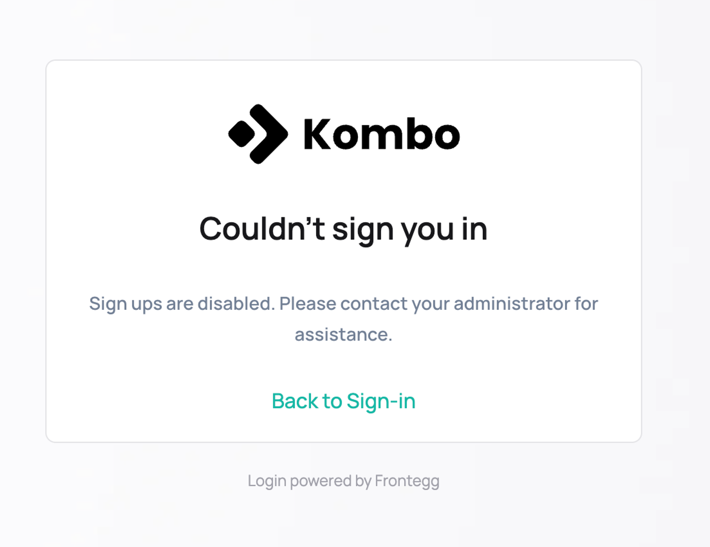 kombo signups disabled