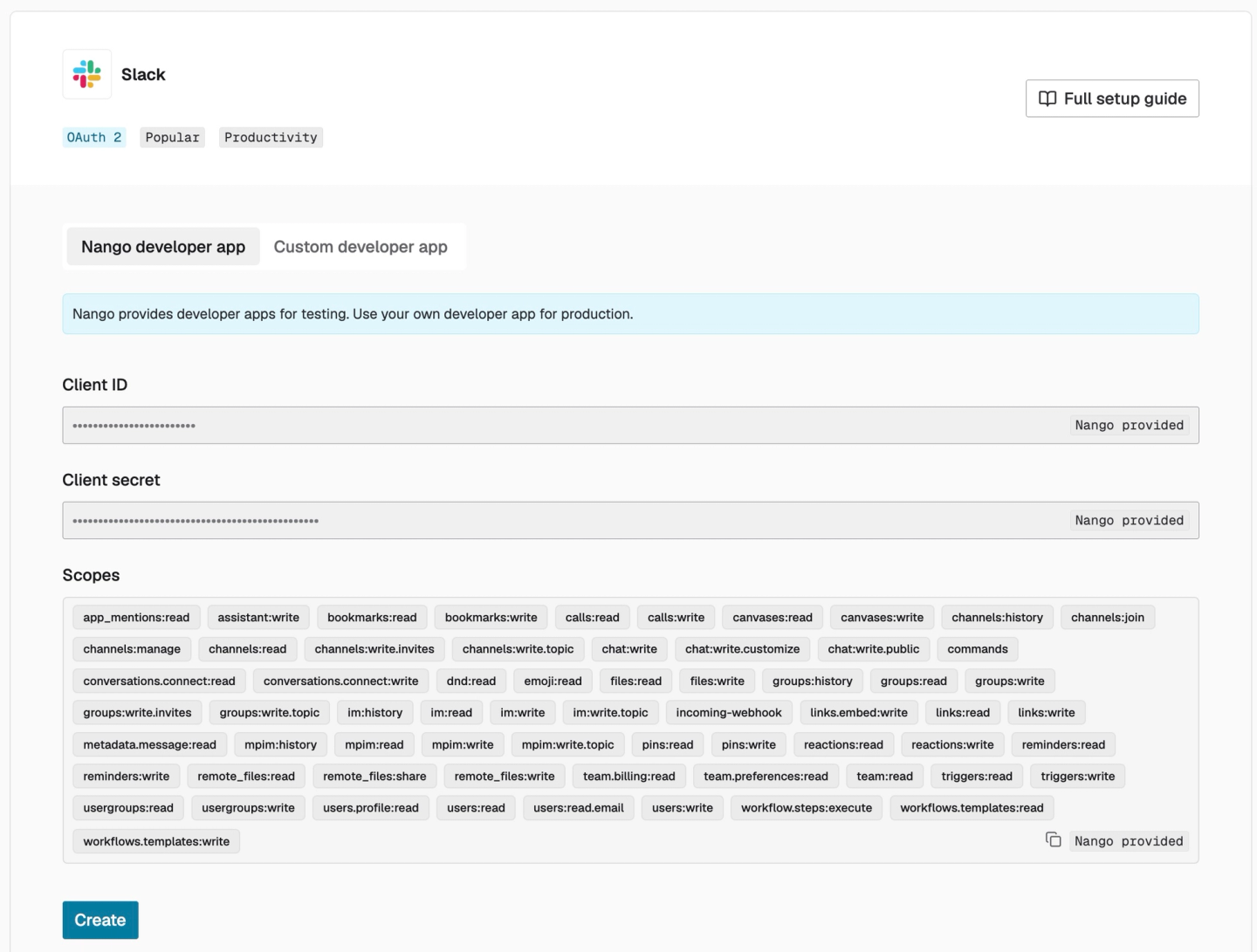 multiple slack nango developer app cropped