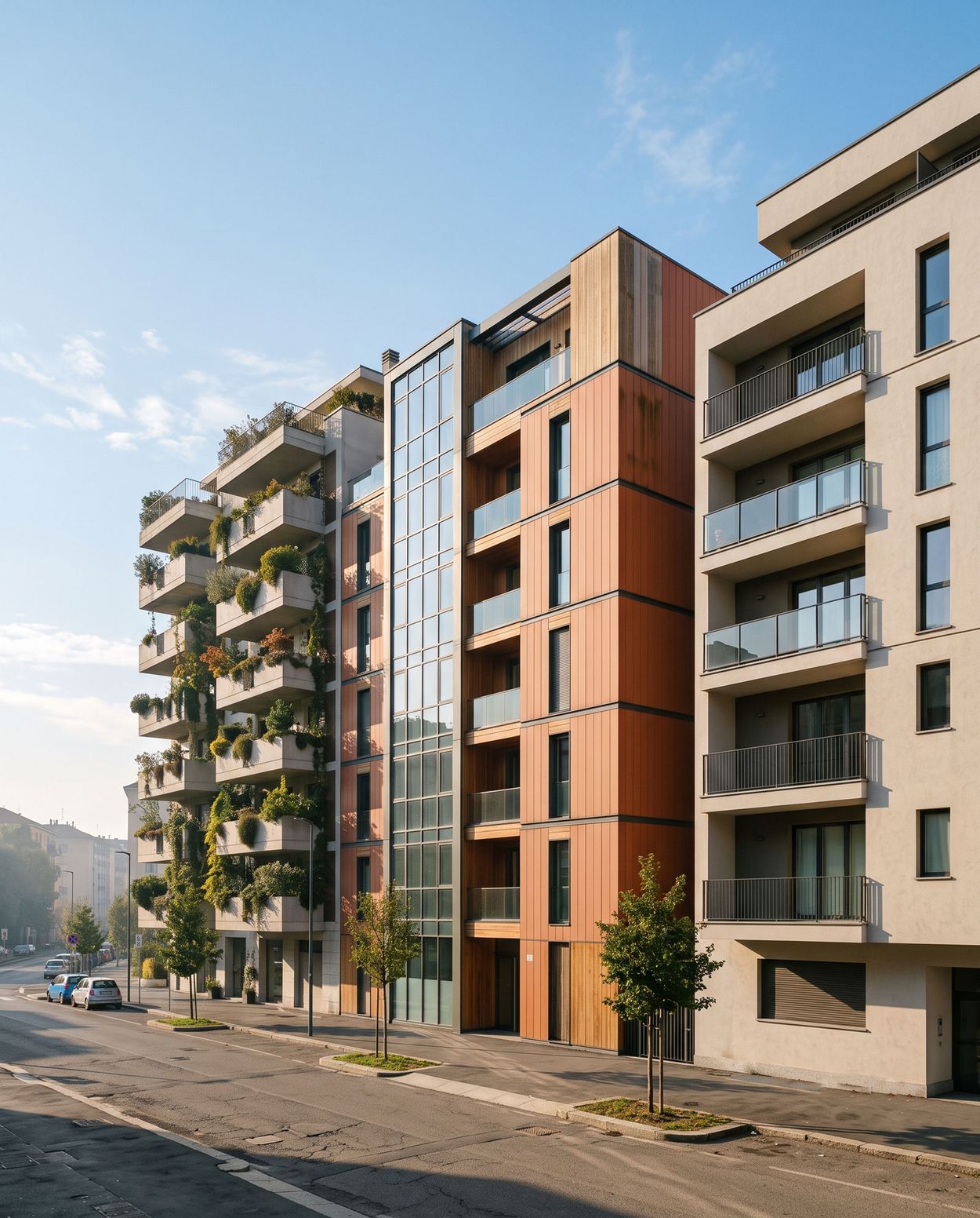 Condominio moderno con impianto di riscaldamento centralizzato