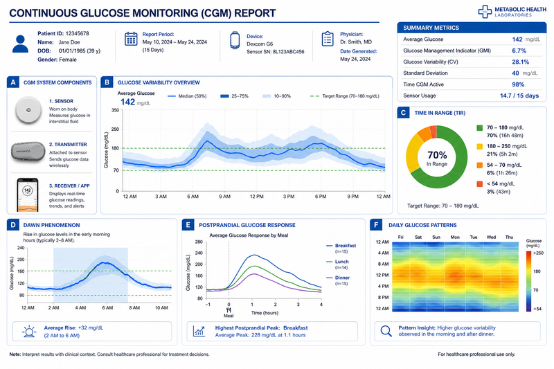 Supporting diagram — CGM in Functional Practice: When Continuous Glucose Monitoring Adds Clinical Value