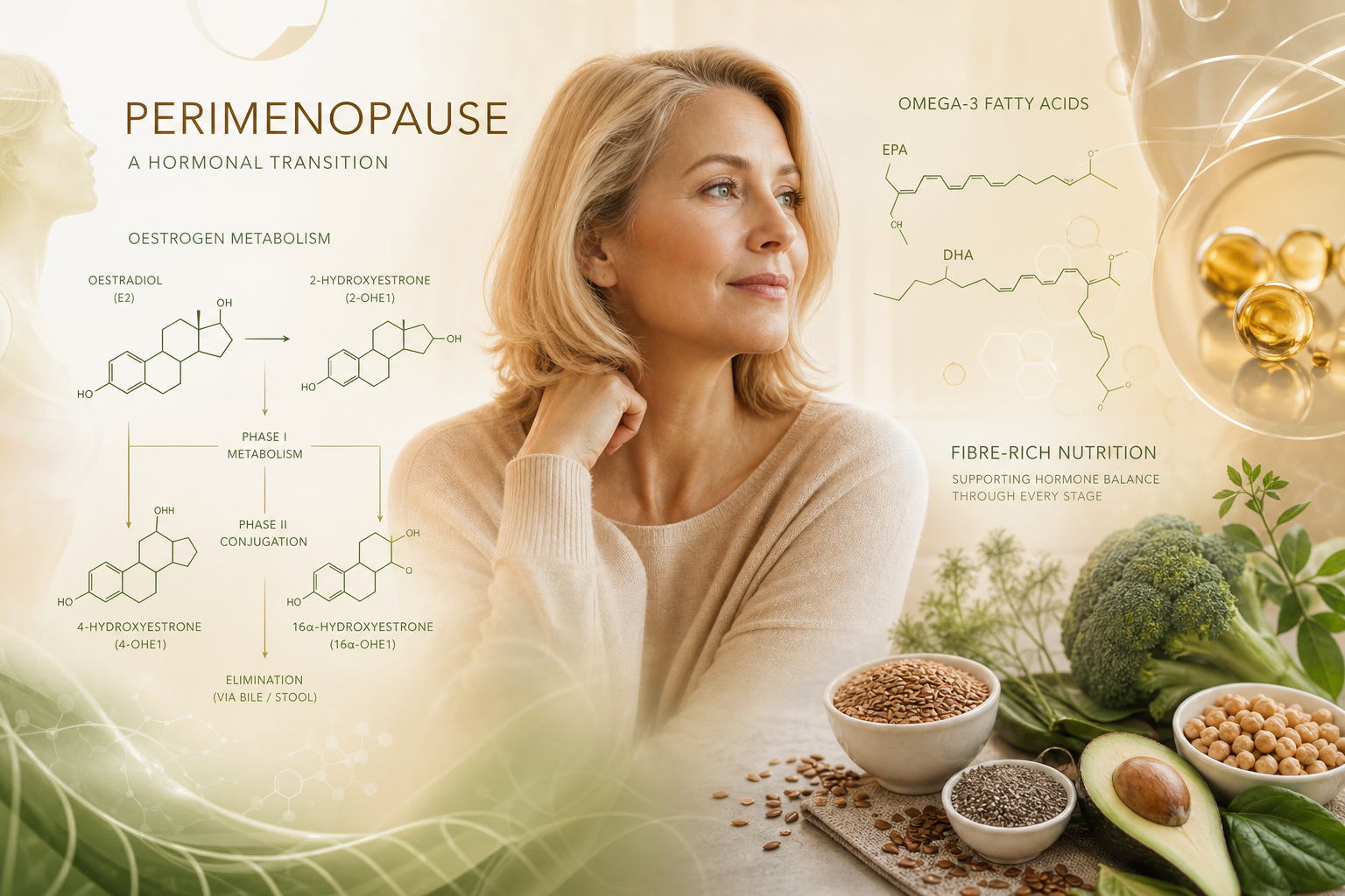 Perimenopause Nutrition: Alcohol, Fibre, Protein, and Omega-3 -- A Functional Medicine Framework