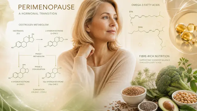 Perimenopause Nutrition: Alcohol, Fibre, Protein, and Omega-3 -- A Functional Medicine Framework