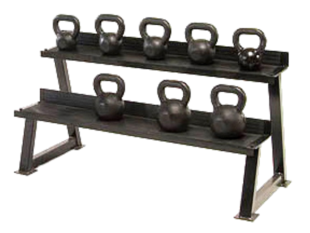 Apollo Athletics KB-R 2-tier kettlebell rack W 58" x H 26" - Commercial fitness equipment