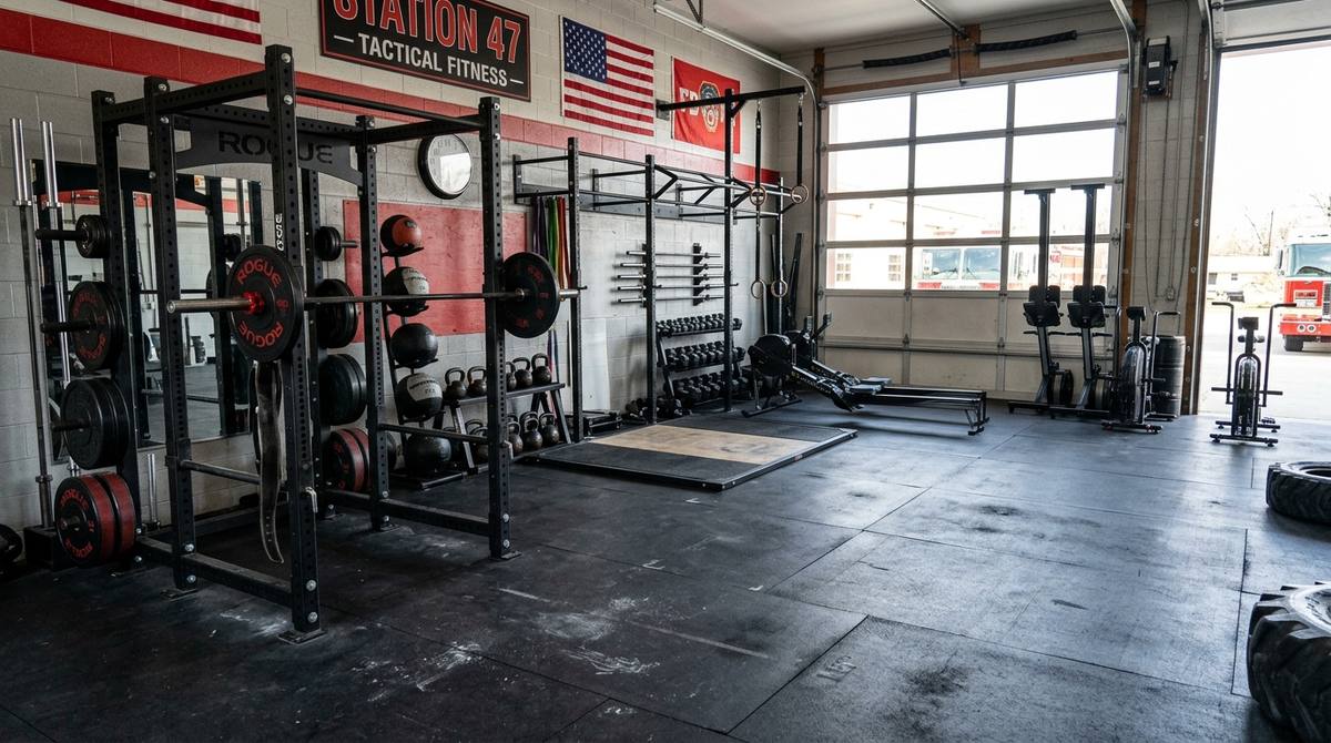 Fire station workout room