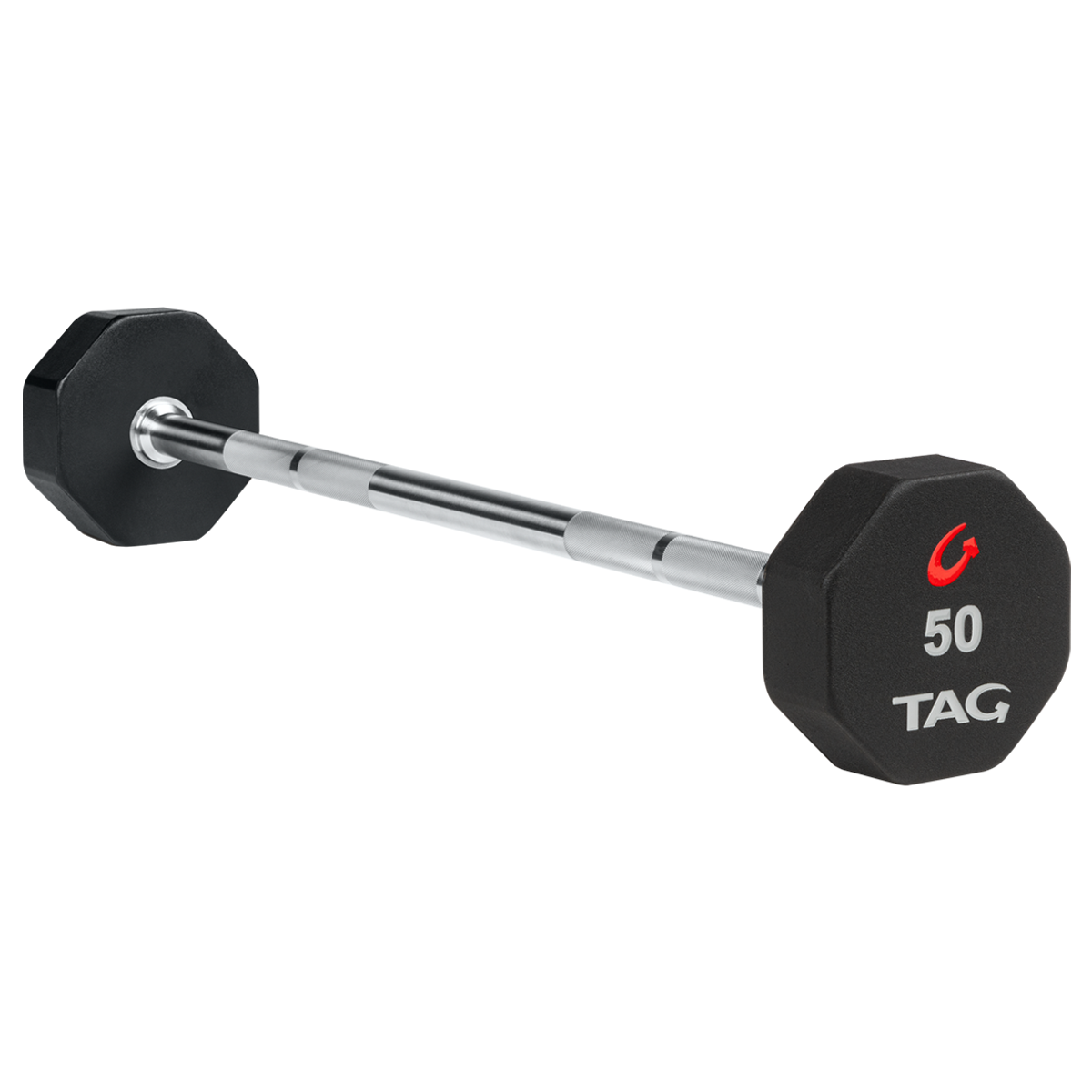 Tag Fitness 8-Sided Premium Urethane Fixed Barbell with Straight Handle - Commercial fitness equipment