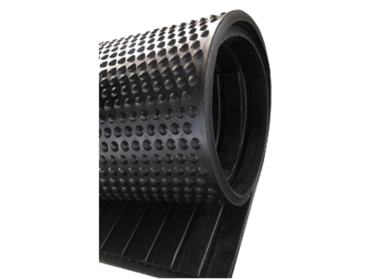 Apollo Athletics MAT-R Rubber Mat, 6' x 4' x 1/2" (total 5/8" thickness includes raised bubbles) - Commercial fitness equipment