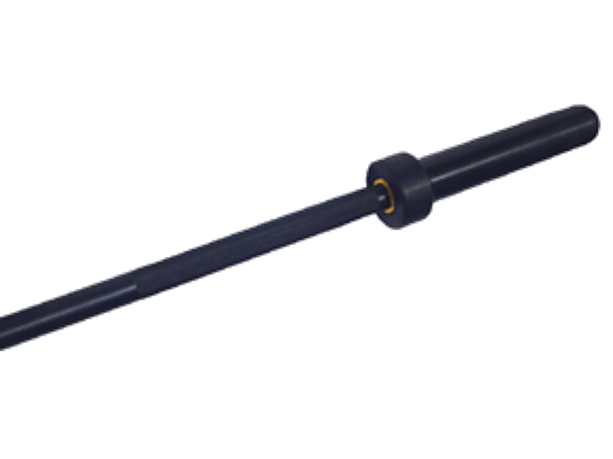 Apollo Athletics OBH-60 5ft Black straight bar (high-grade) with brass bushing, no collar - Commercial fitness equipment
