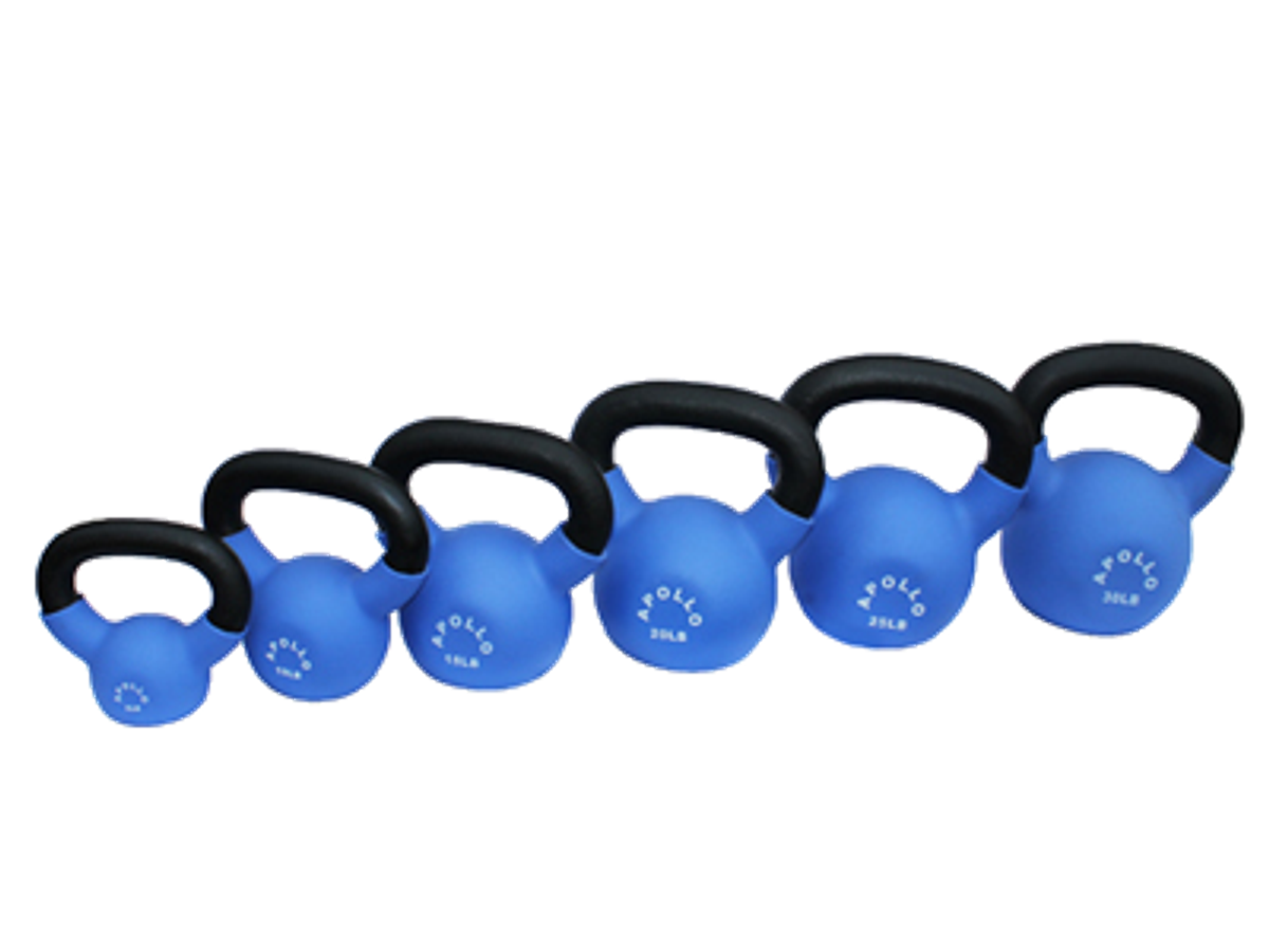Apollo Athletics KBN-5LB to 30 LB Color neoprene Kettlebell 5, 10, 15, 20, 25, 30 LB - Commercial fitness equipment