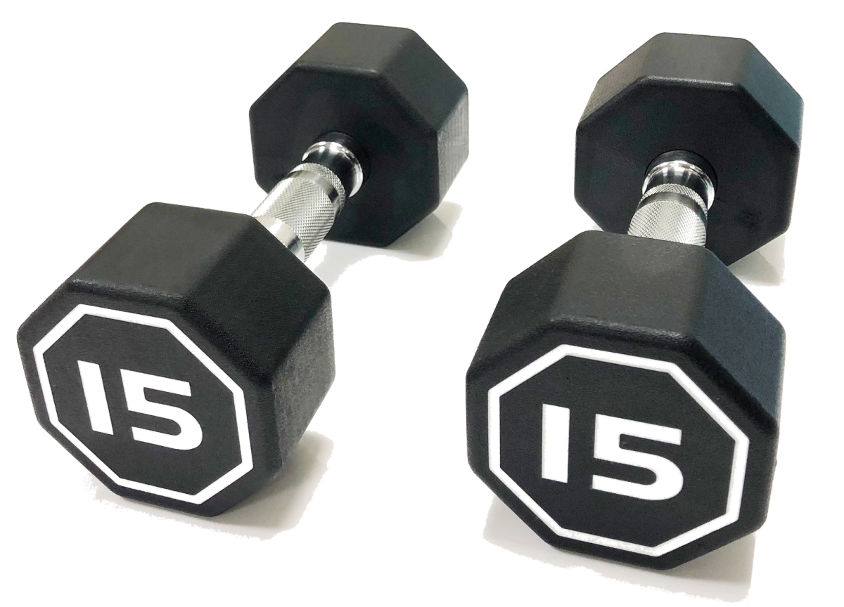 Apollo Athletics IR3920 - 5 to 80 High-grade Octagon coated-dumbbell 5, 10, 15, 20 to 80 LB in 5lb increment