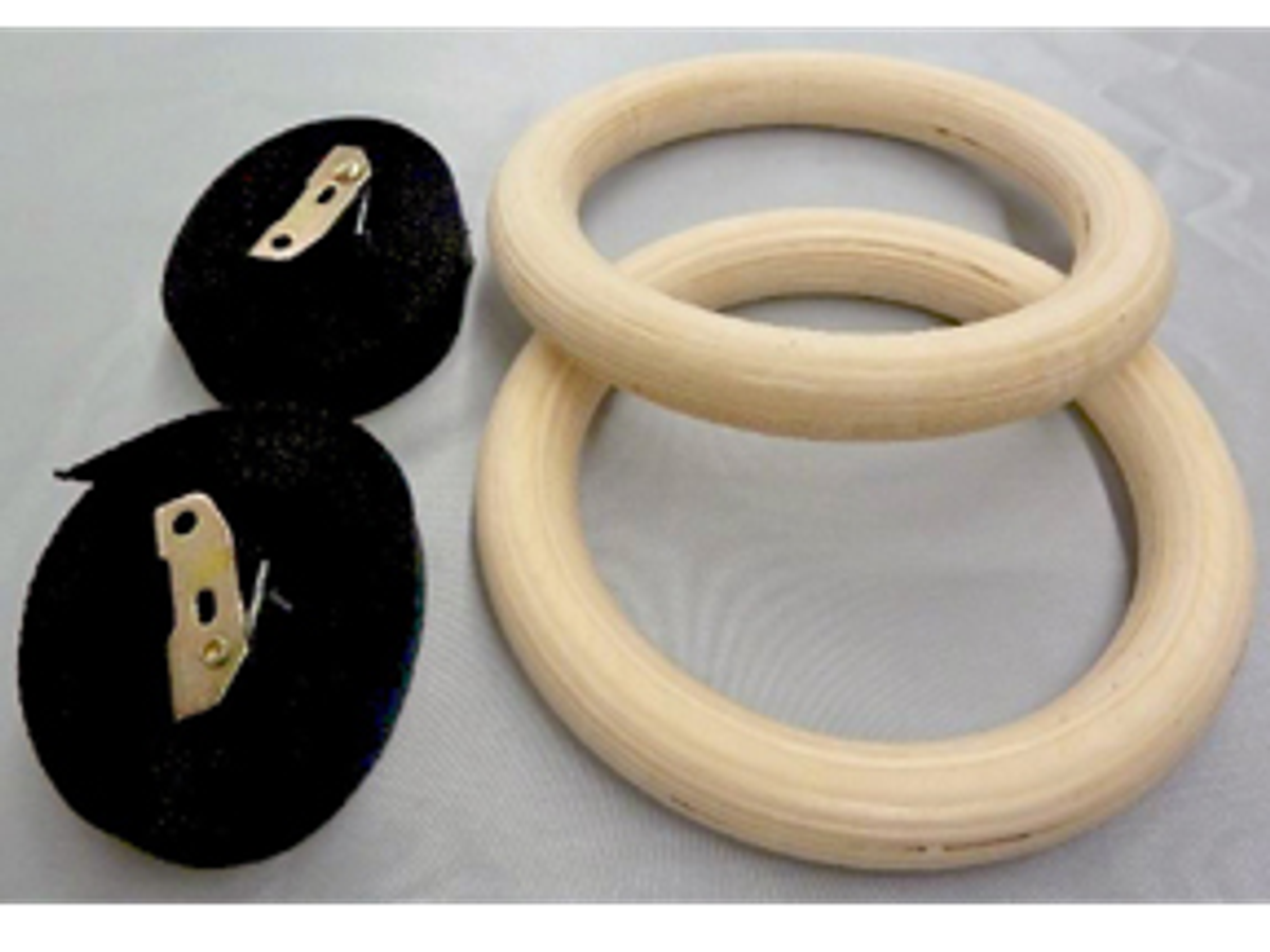 Apollo Athletics G-RING-WOOD Wooden Gym ring,a pair per box - Commercial fitness equipment