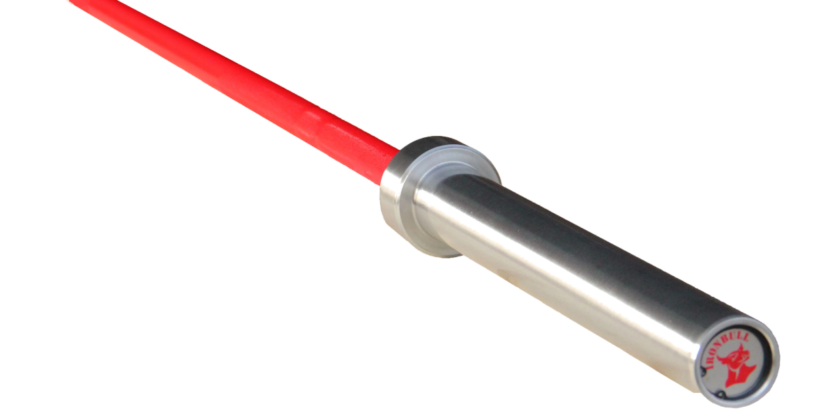 Apollo Athletics IR2224-Red Ceramic Men Bar 28mm, Red, 1000LB - Commercial fitness equipment