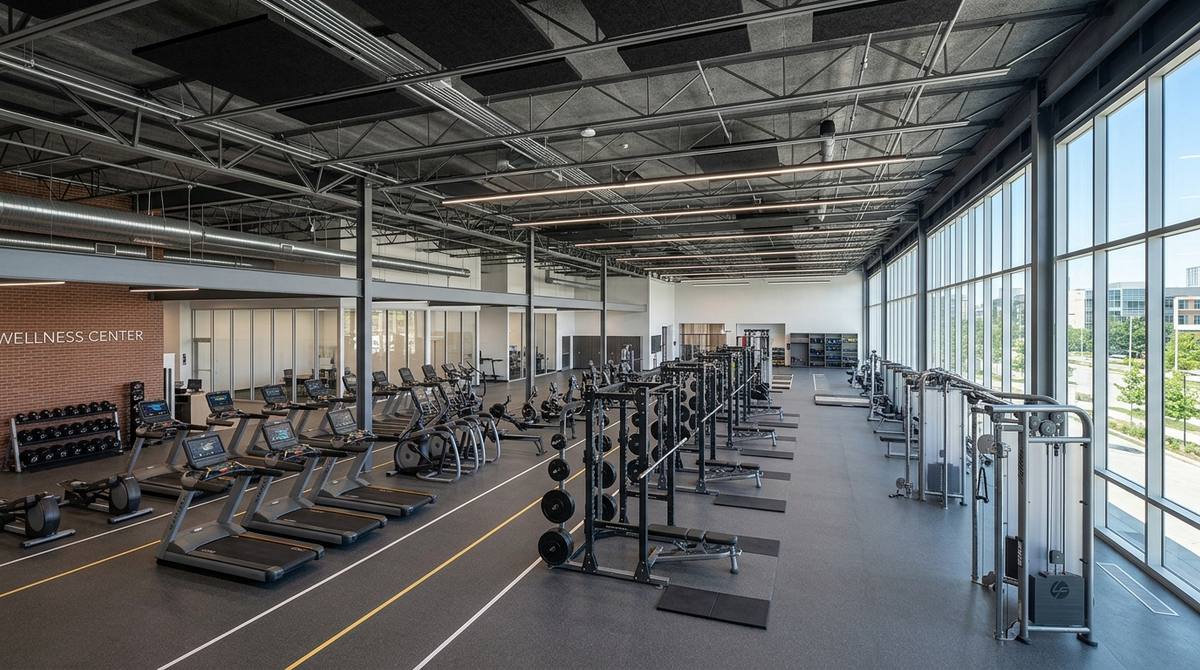 Corporate office fitness center