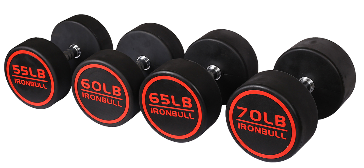 Apollo Athletics IR3103 - 5 to 100 Rubber coated-dumbbell 5, 10, 15, 20 to 100 LB - Commercial fitness equipment