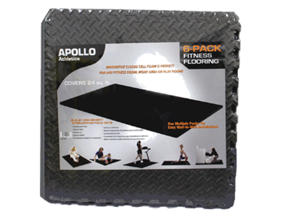Apollo Athletics MAT-6 Puzzle mat(2'x 2'x 1/2") x 6 pcs per set, 4 sets per carton - Commercial fitness equipment