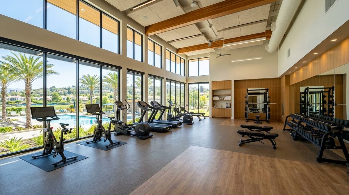 Apartment clubhouse fitness room