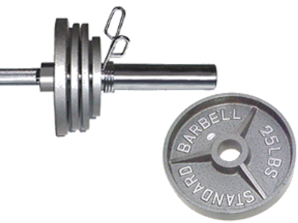 Apollo Athletics GOD-86 SET 2" Gray Olympic base set with 86-inch bar, 2 x 2.5#, 4 x 5#, 2 x 10# plates & 2 x Collars - Commercial fitness equipment