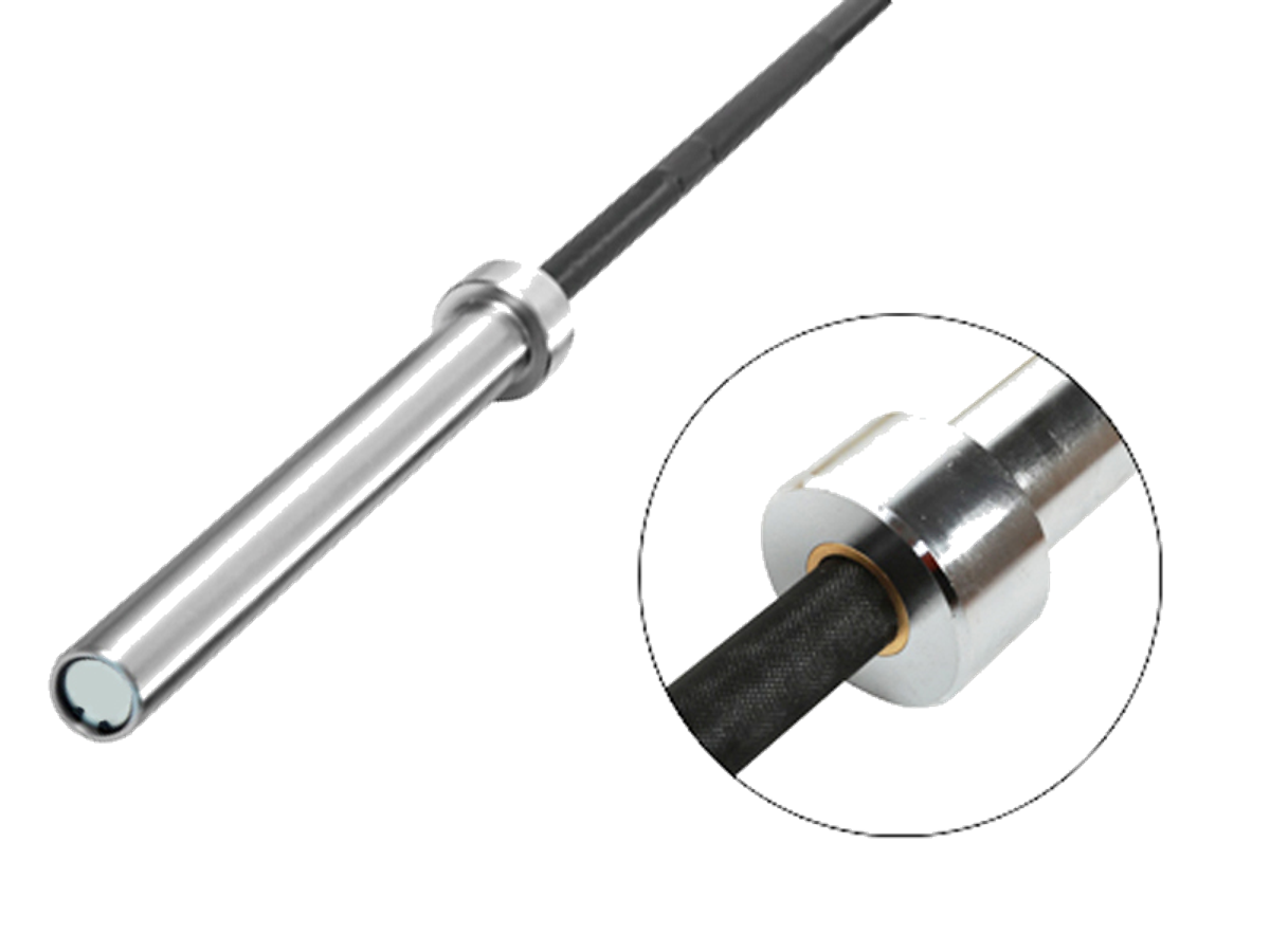 Apollo Athletics OB-86B (750 lb) 86 in Olympic bar blk handle w brass bushin, 28 mm - Commercial fitness equipment