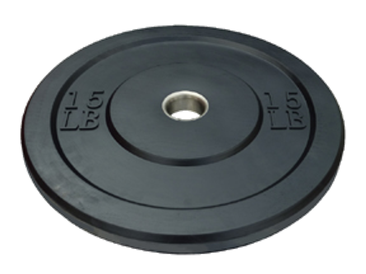 Apollo Athletics ROBS-10 to 45 LB Rubber bumper plates (10 lb, 15 lb, 25 lb, 35 lb, 45 lb), Dia.17.5-inch - Commercial fitness equipment