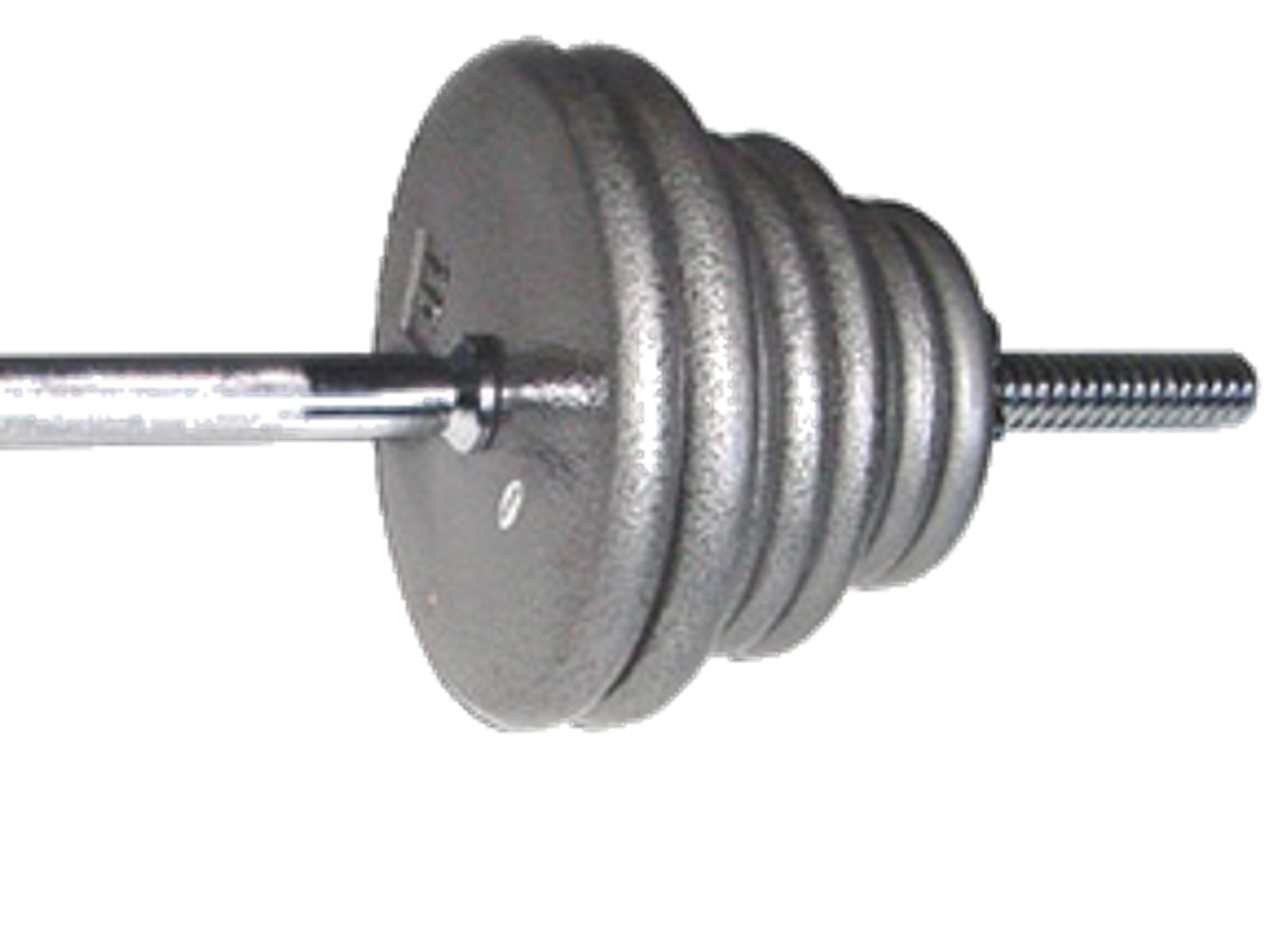 Apollo Athletics GR- 110 Set 1" Gray 110 LB set, 85 LB plates with 60-inch spinlock bar and a pair of dumbbell handles - Commercial fitness equipment