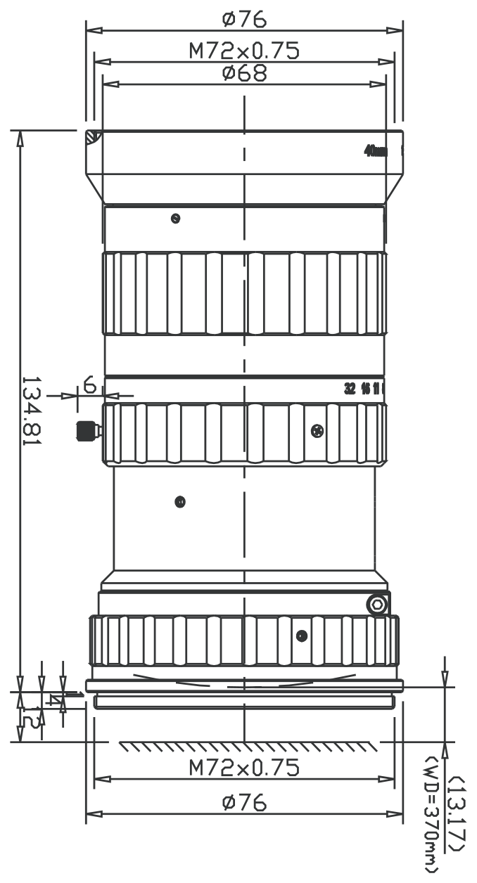 ELS-4040M72-0.11X mechanical drawing