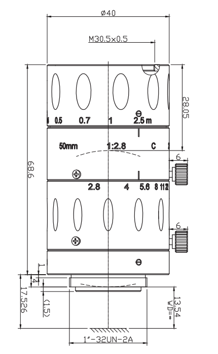 AZURE-5028CF mechanical drawing