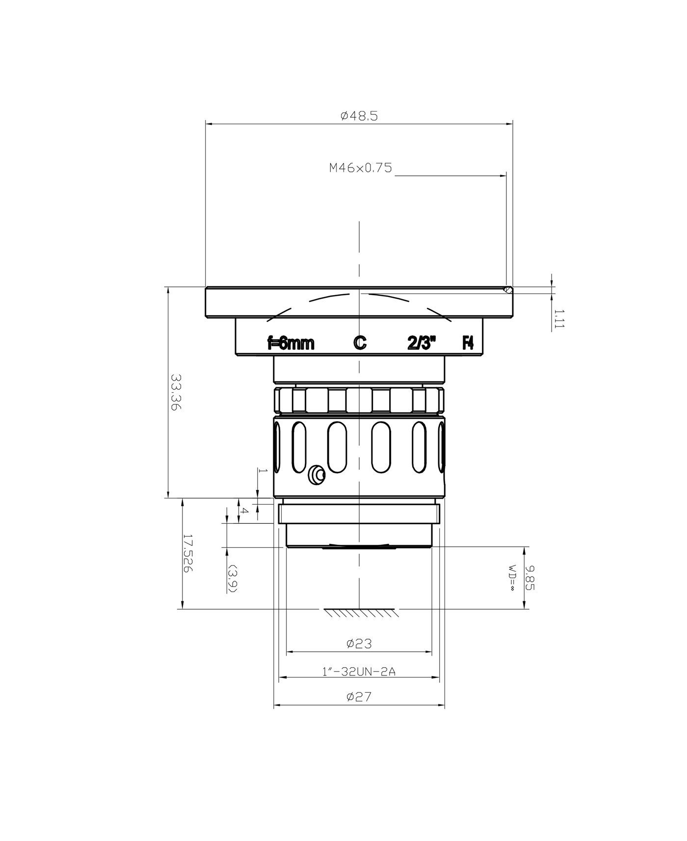 AZURE-0640CM mechanical drawing