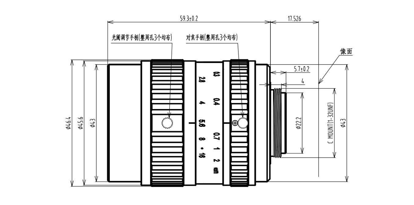 FA5025A mechanical drawing