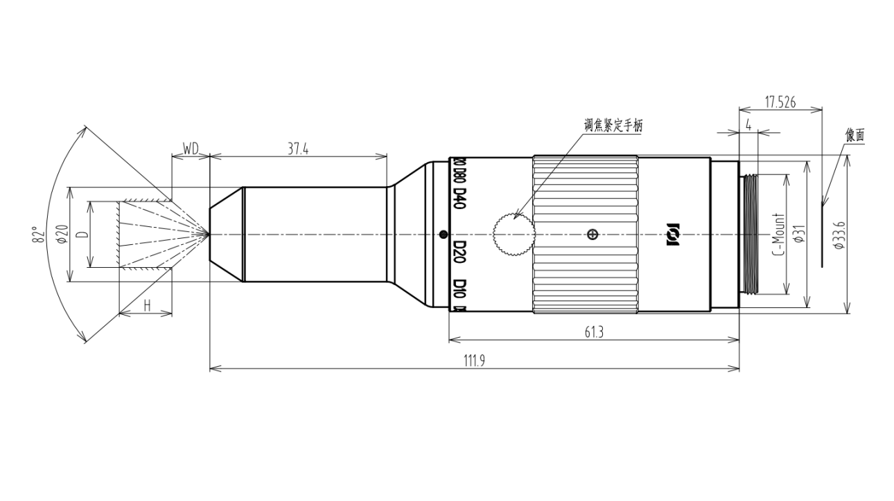 RF3652B mechanical drawing