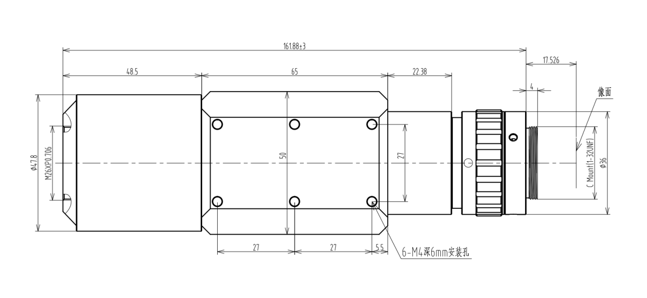 CT200A mechanical drawing