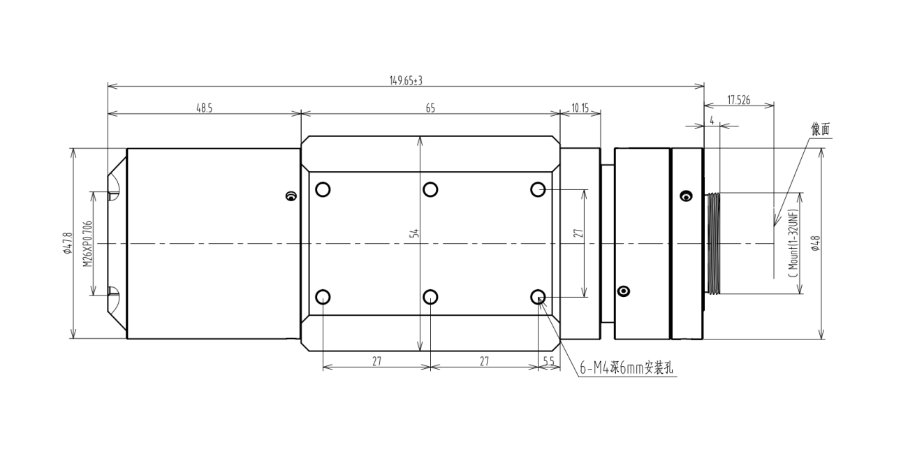 G-CT100A mechanical drawing
