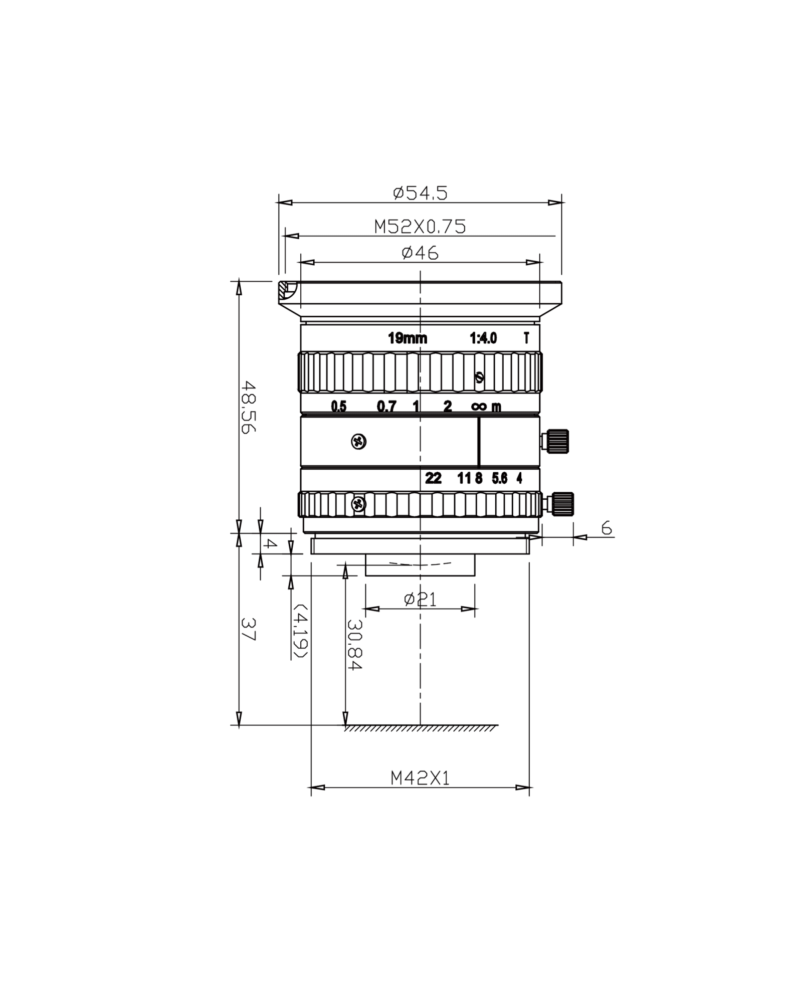 AZURE-1940THD mechanical drawing