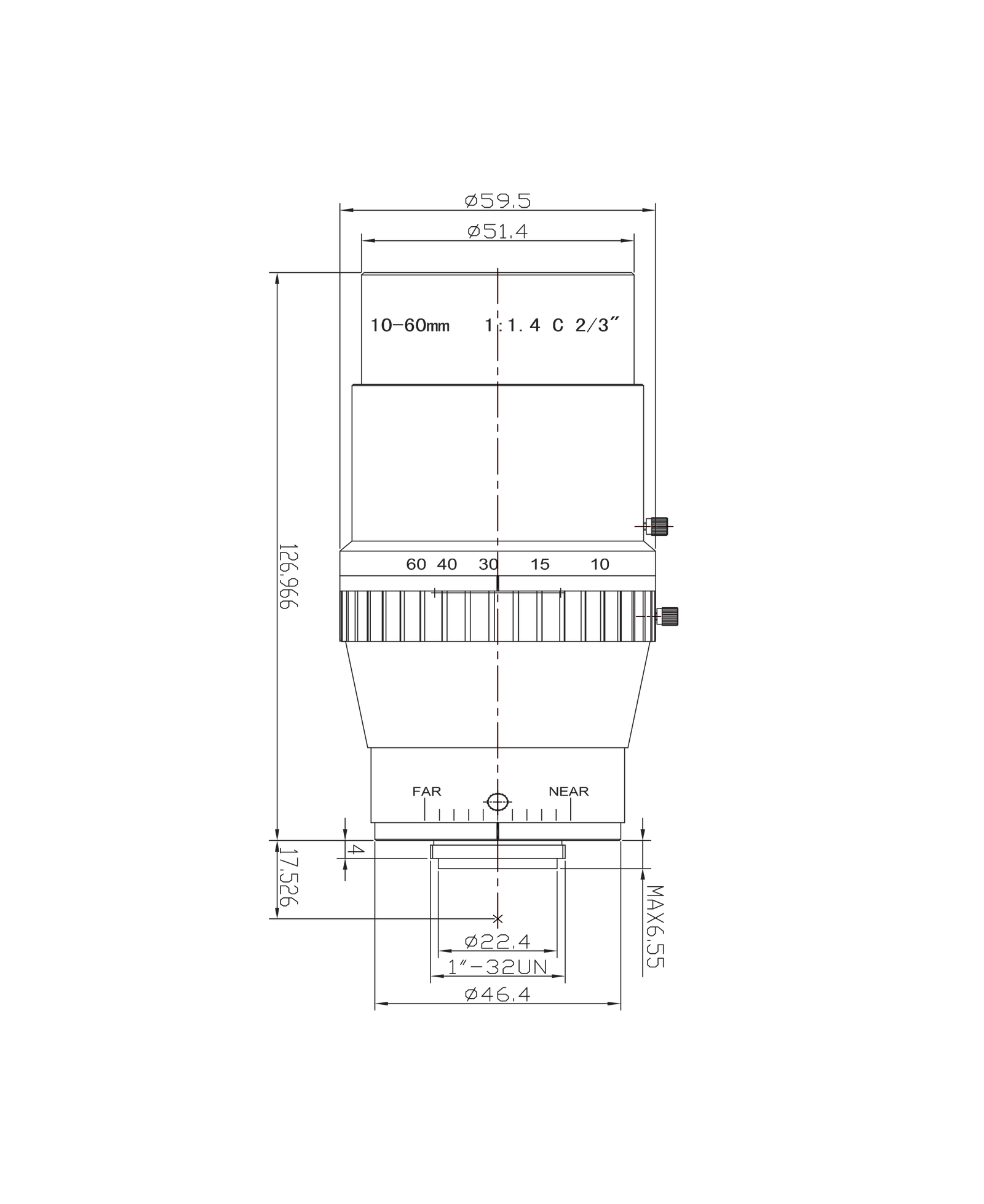 AZURE-1060ZM mechanical drawing
