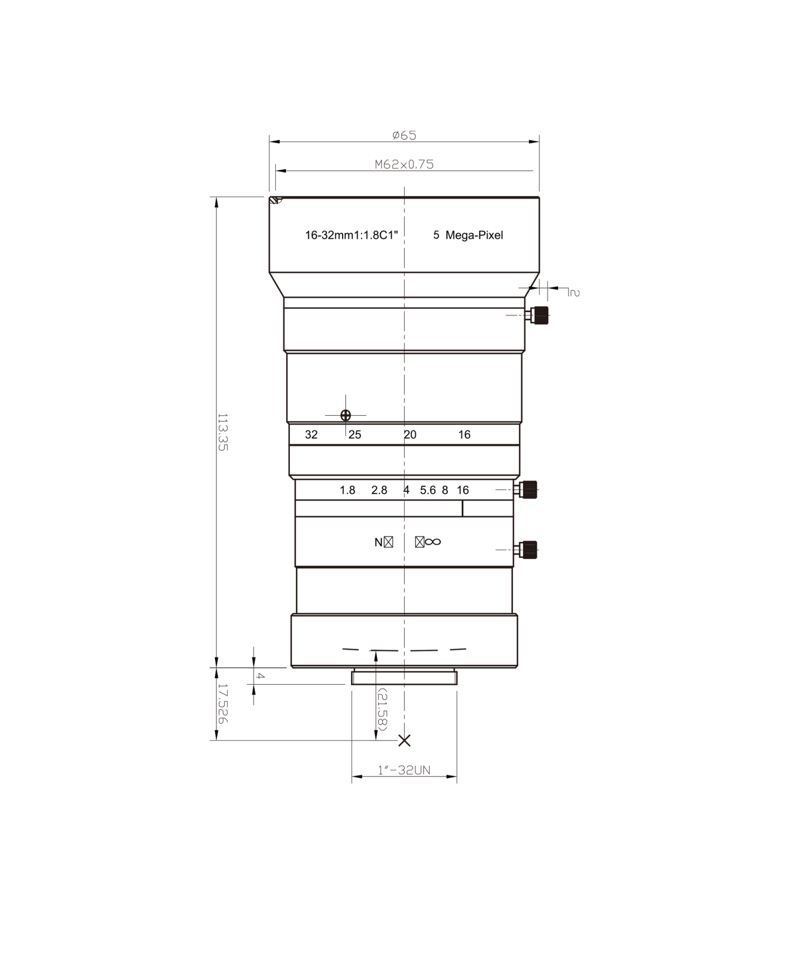 AZURE-1632ZL5M mechanical drawing