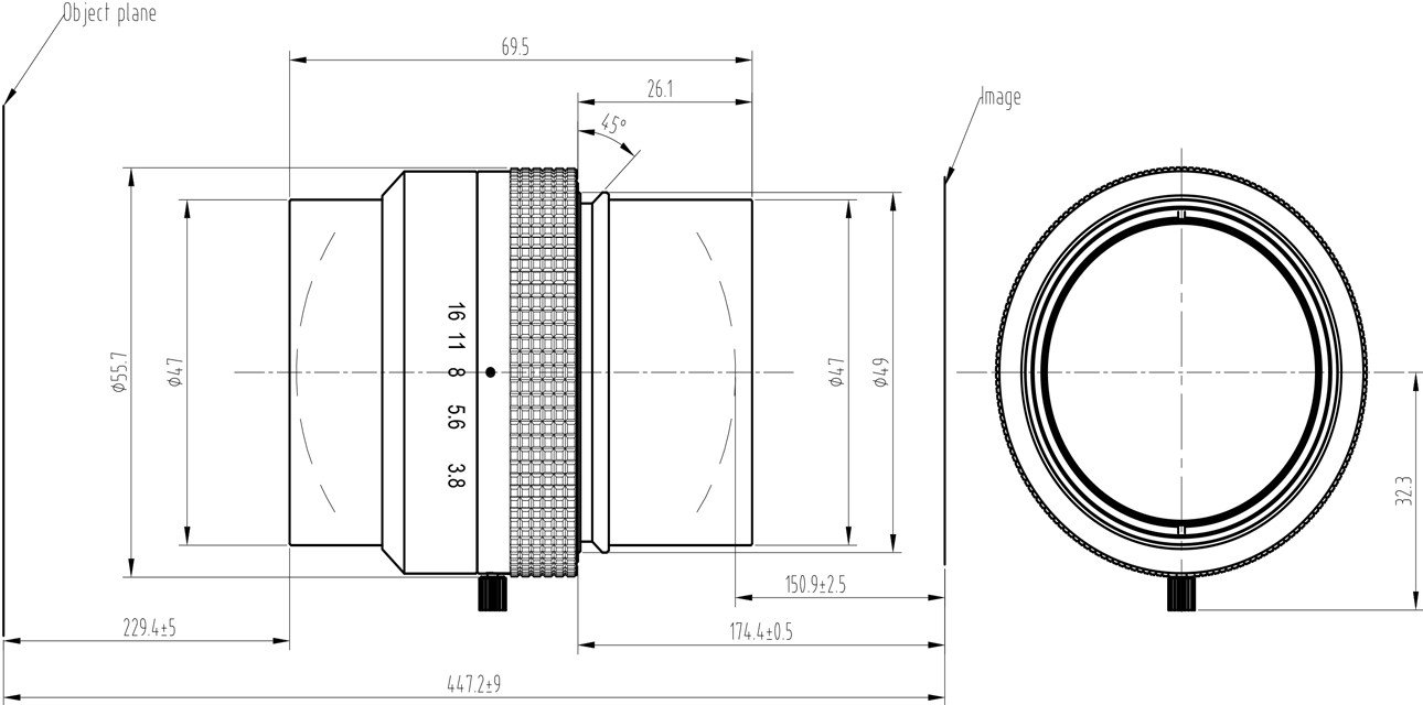 LS1607A mechanical drawing