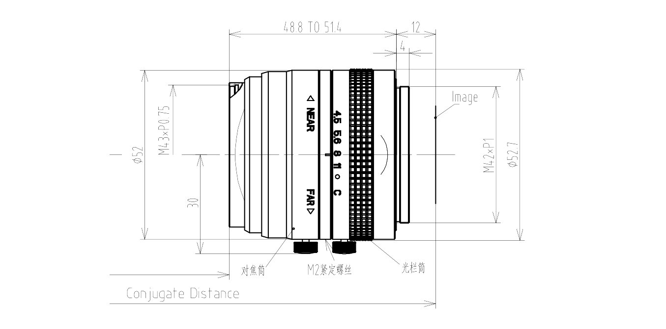 LS2003C mechanical drawing