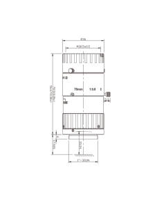 AZURE-NV7538M6M 75mm Machine Vision Lens