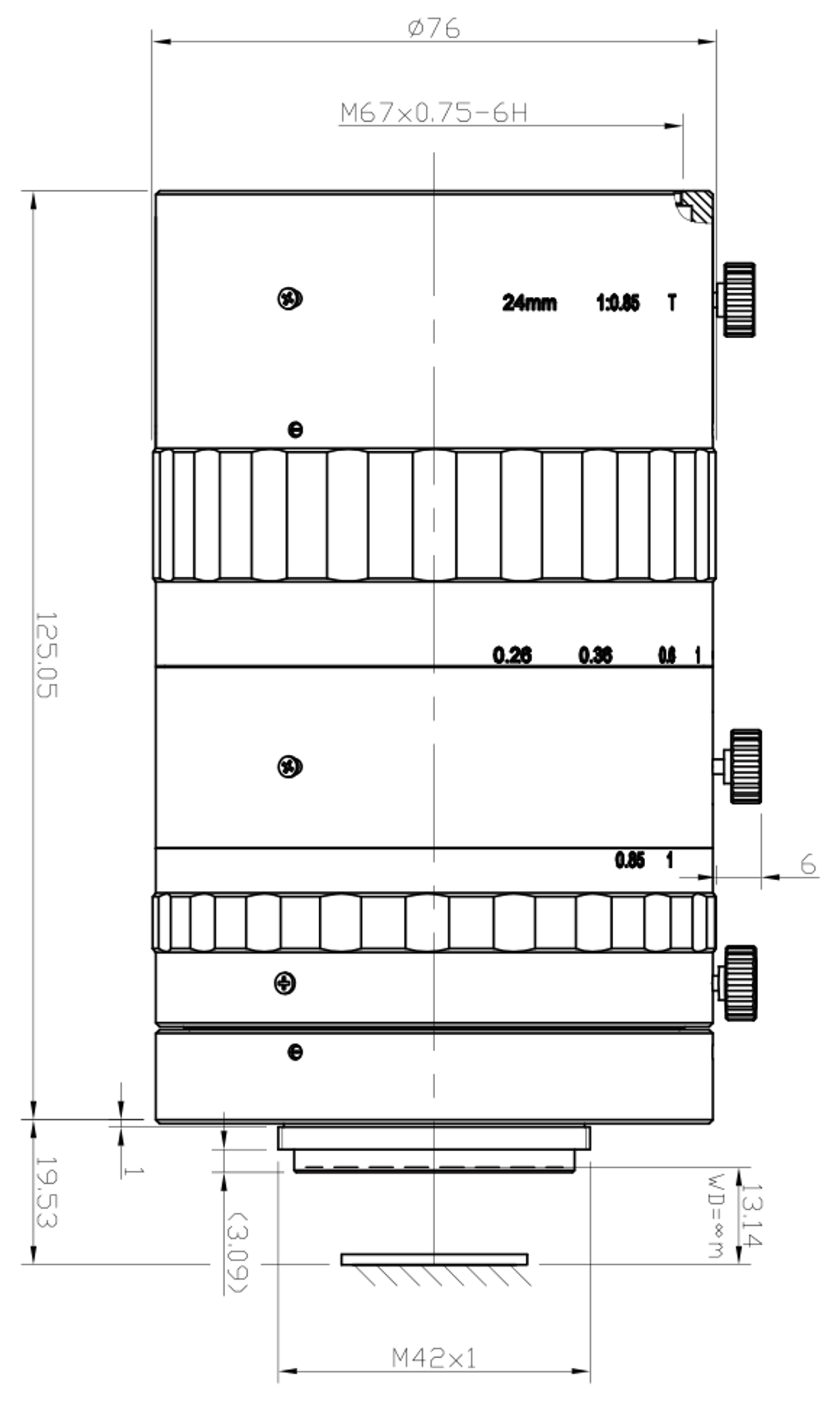 AZURE-2408M42 mechanical drawing