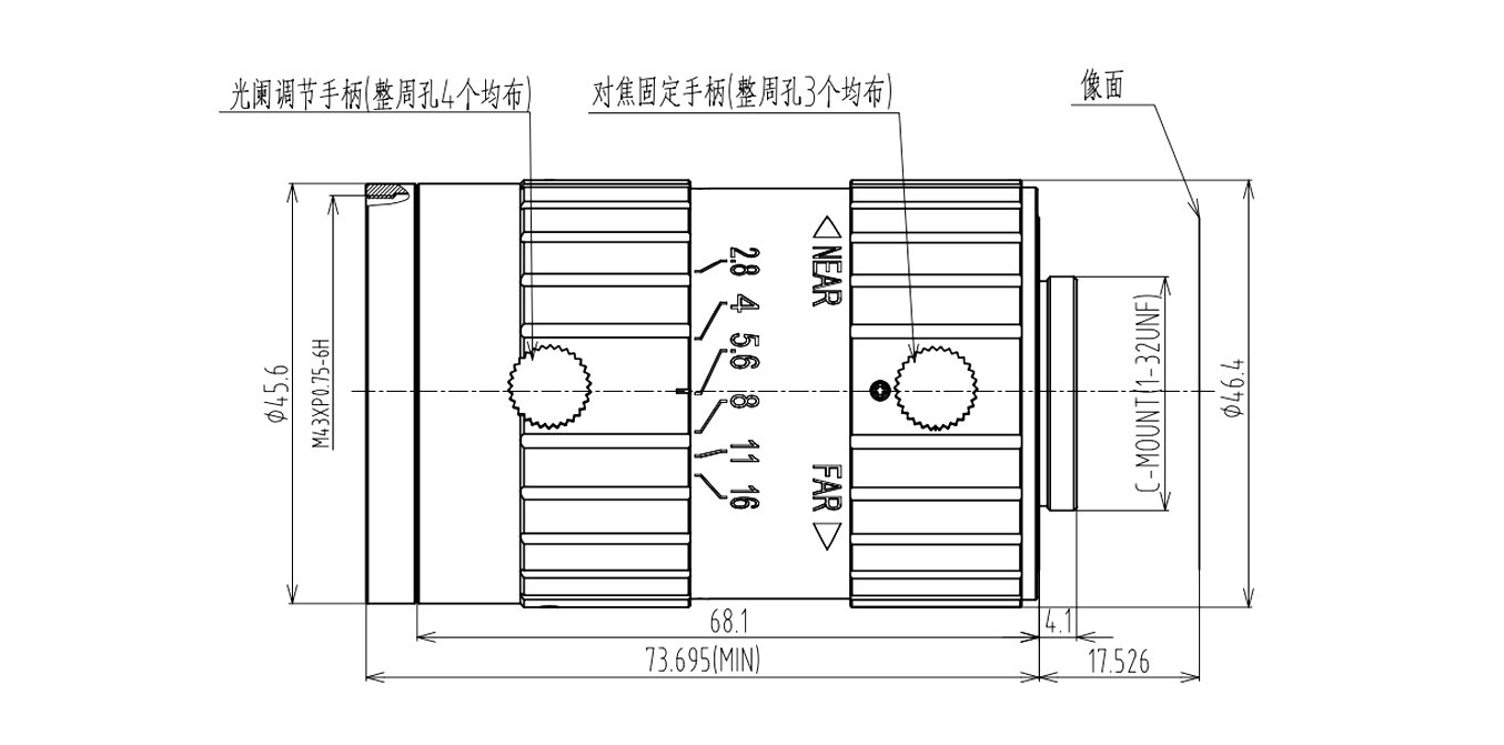 FA2545A mechanical drawing