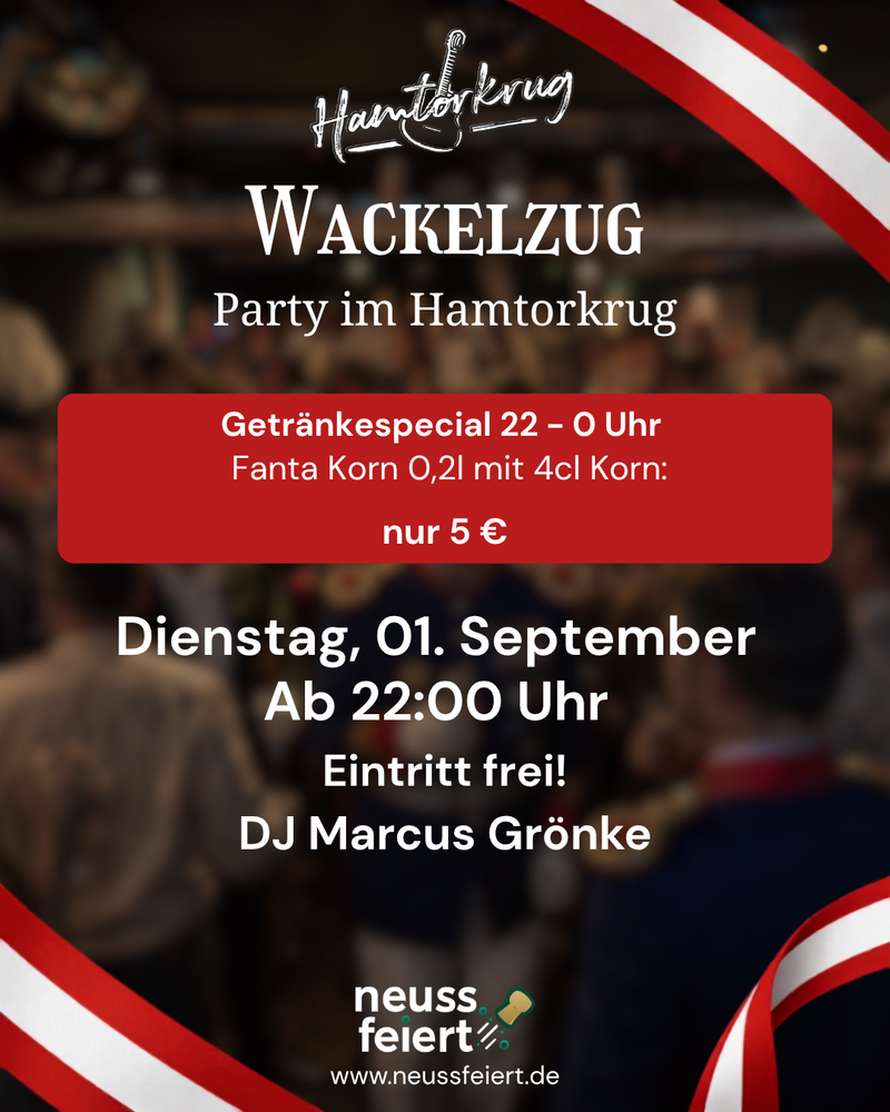 After Wackelzug Party im Hamtorkrug!