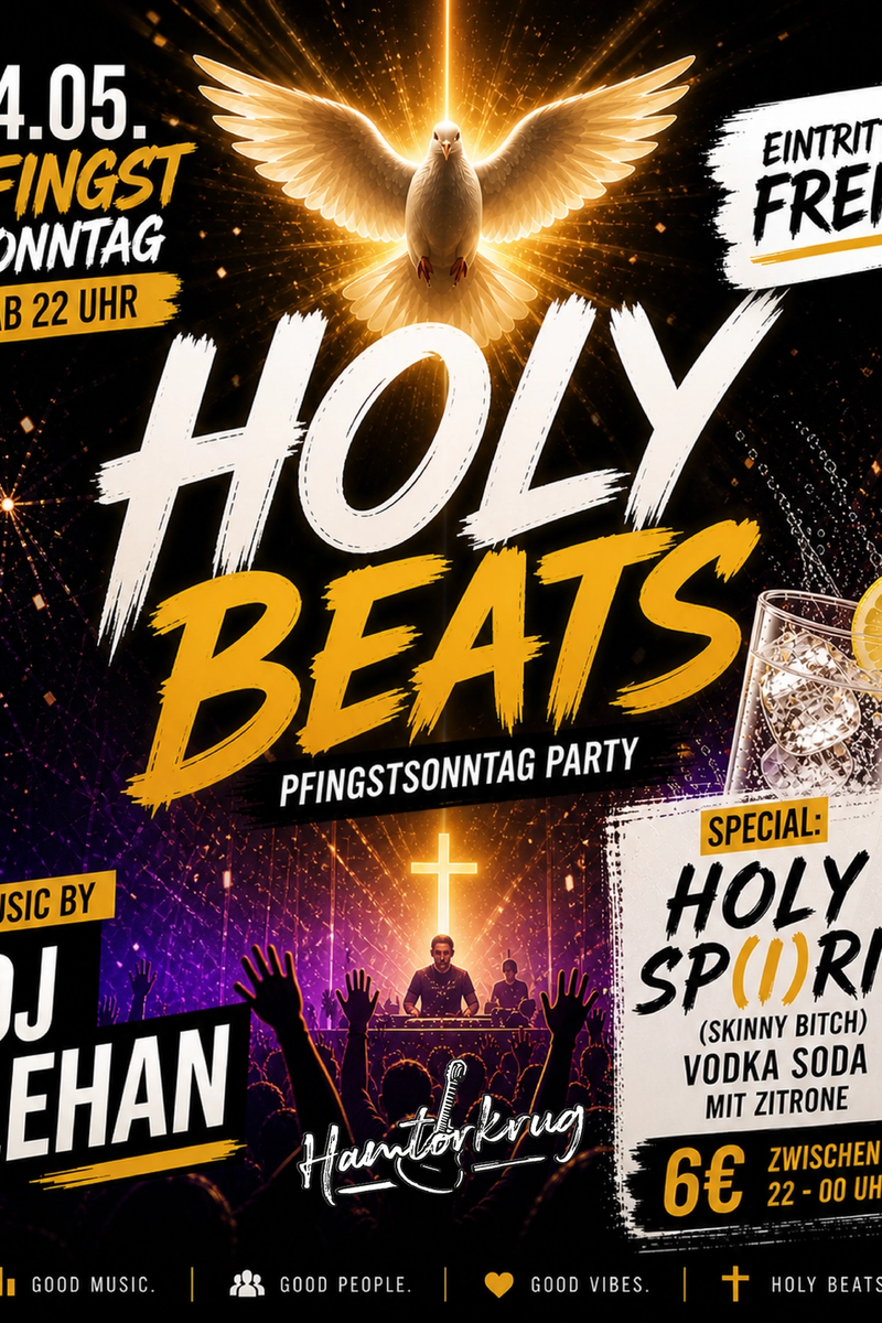 Holy Beats - Pfingstsonntag Party mit DJ Lehan im Hamtorkrug