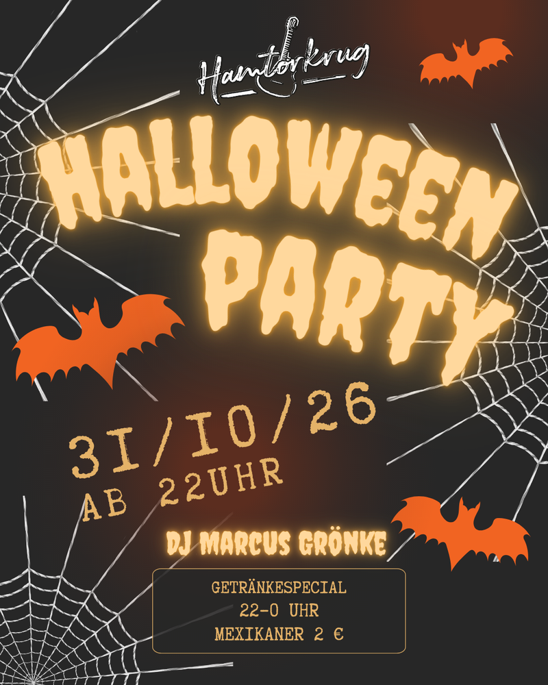 Die große Halloween Party im Hamtorkrug