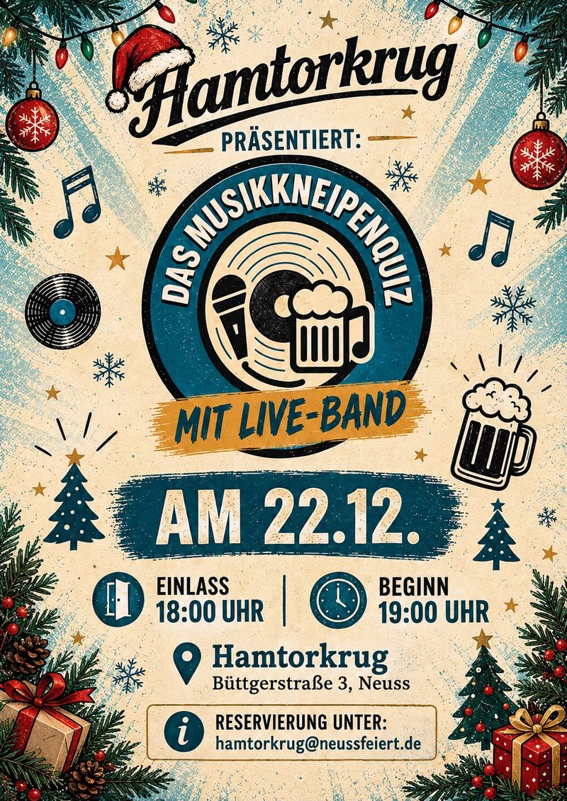 Musikkneipenquiz – Weihnachtsspecial im Hamtorkrug