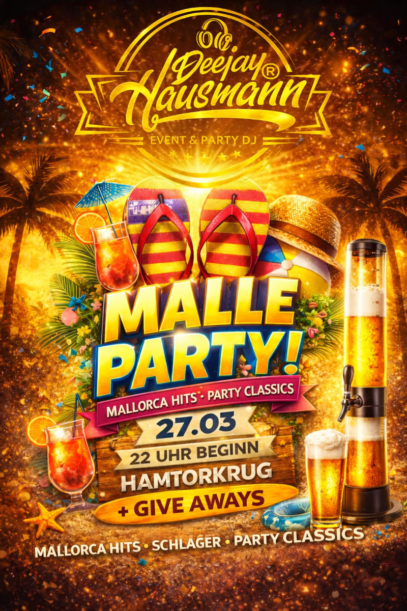 Malle-Party Vol. 2 mit DJ Hausmann im Hamtorkrug!