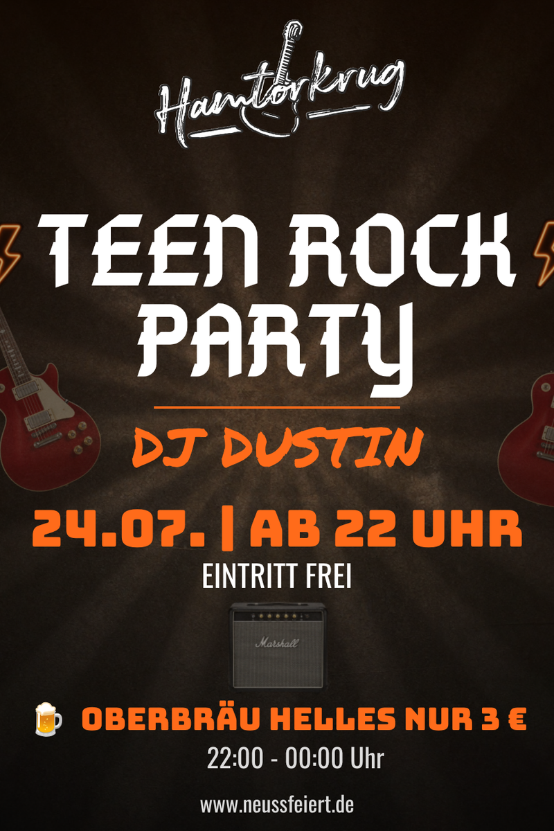 Teen Rock Party mit DJ Dustin im Hamtorkrug