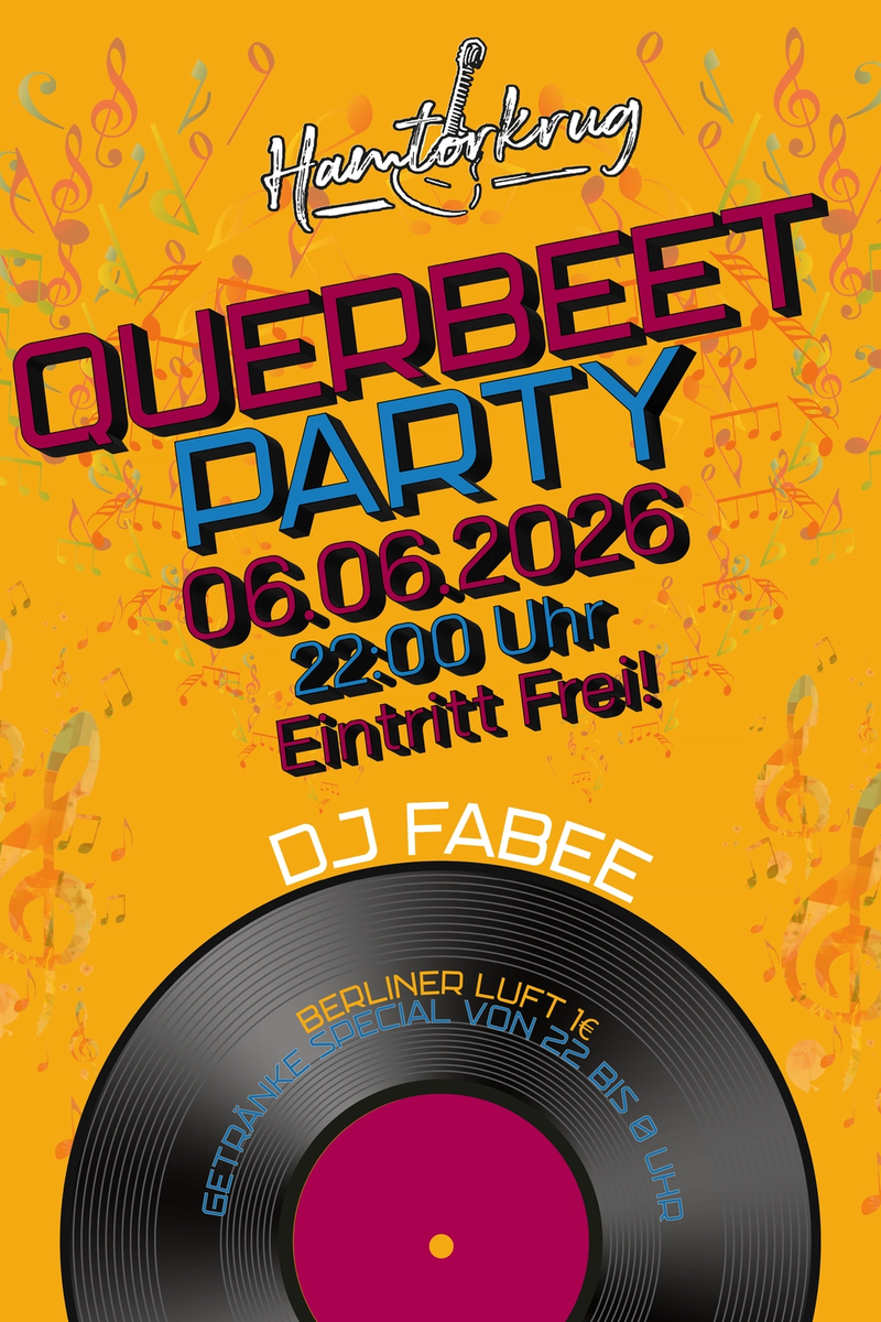 Querbeet Party mit DJ Fabee im Hamtorkrug
