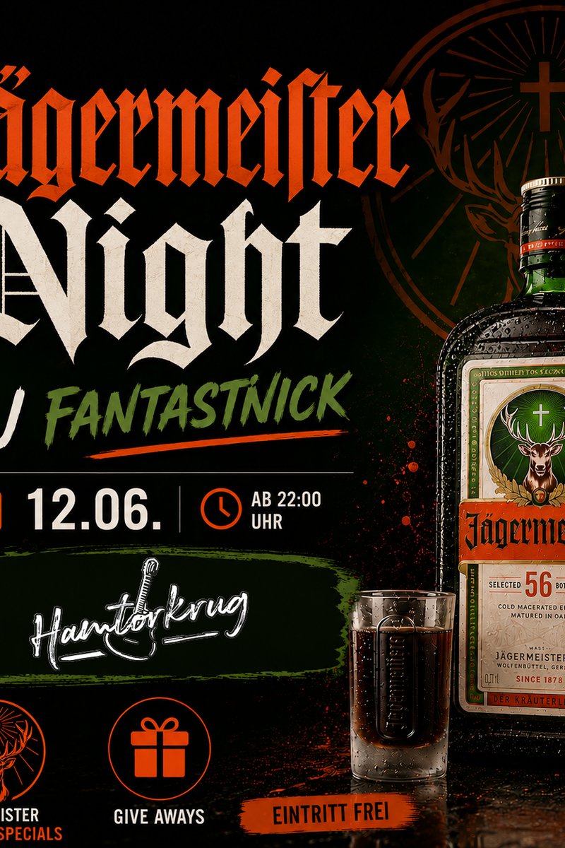Jägermeister Night mit DJ Fantastnick im Hamtorkrug