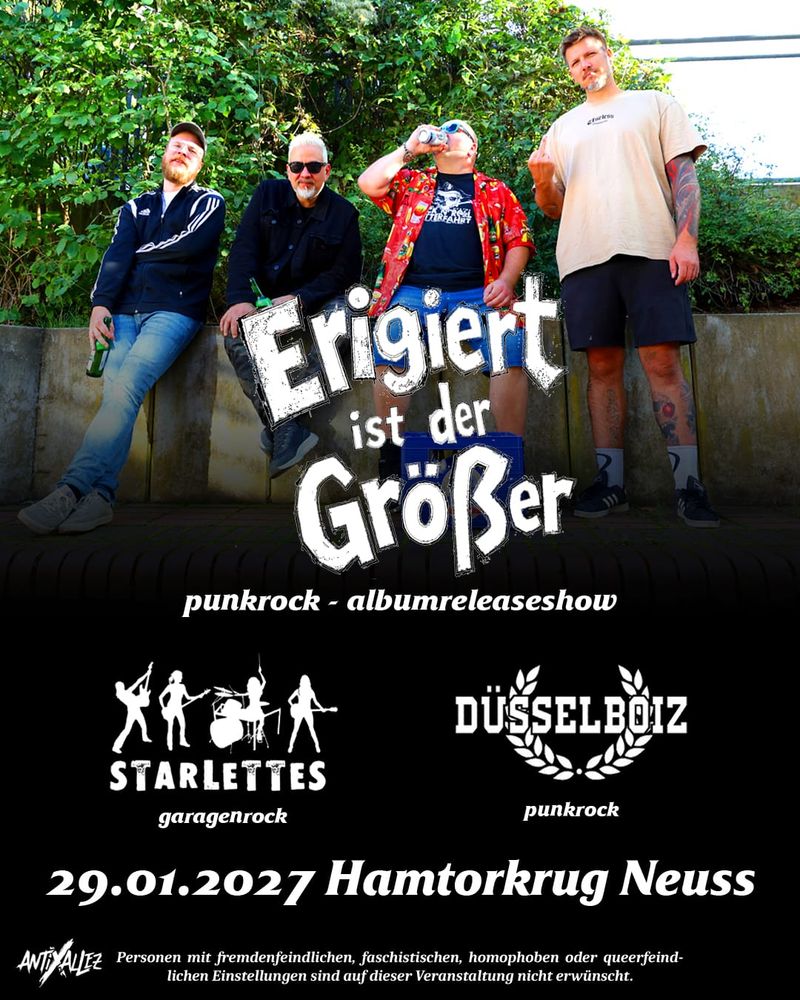 Erigiert ist der Größer – Album-Release im Hamtorkrug
