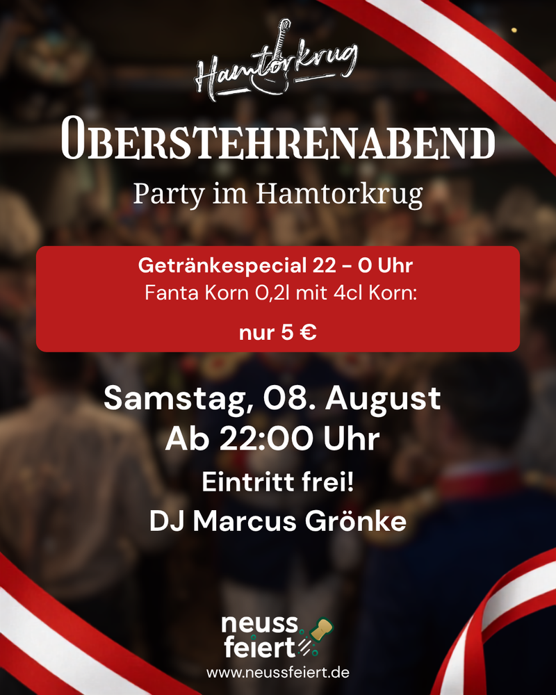 Oberstehrenabend mit Marcus Grönke im Hamtorkrug