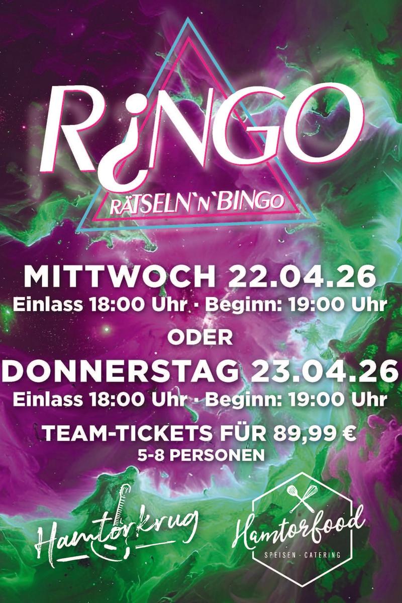 R?NGO – Rätseln ’n‘ Bingo im Hamtorkrug!